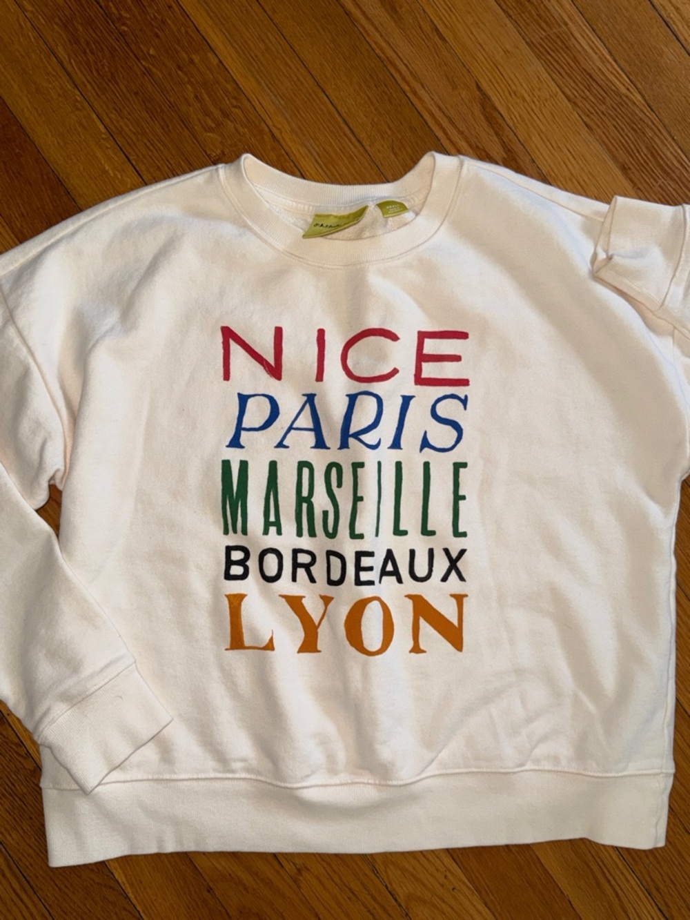 Anthropologie Maeve Phthalo Ruth Cities sweatshirt France Paris size S